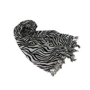J Importers - Printed Sarong Zebra Black