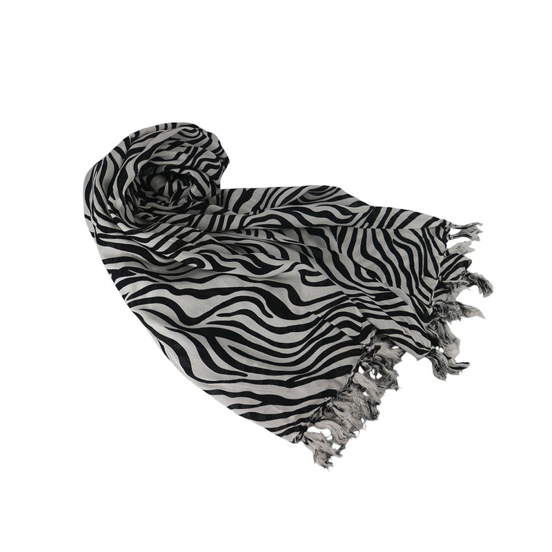 J Importers - Printed Sarong Zebra Black