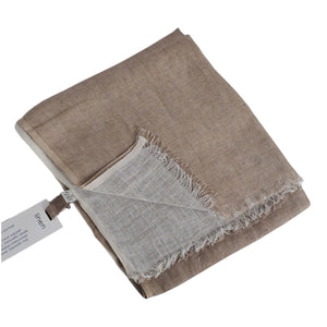 J Importers - Scarf Linen Ombre Jute And White