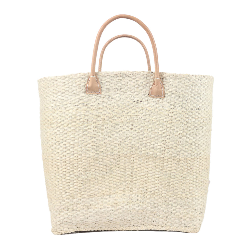 J Importers - Sisal Bag with Leather Handles
