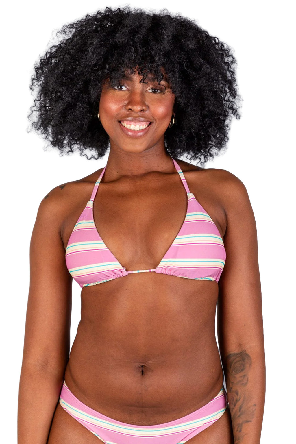 Lizzy -  Levine Ladies Bikini Top Candy Stripe
