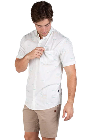Lizzard - Endolito Button Up Shirt Mens Cannoli Cream