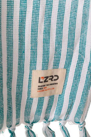 Lizzard - Groover Hooded Towel Mens Harbour Stripe