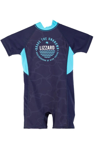 Lizzard - Marajo Short Sleeve Sunskin Toddler Boys Blue Shark Skin