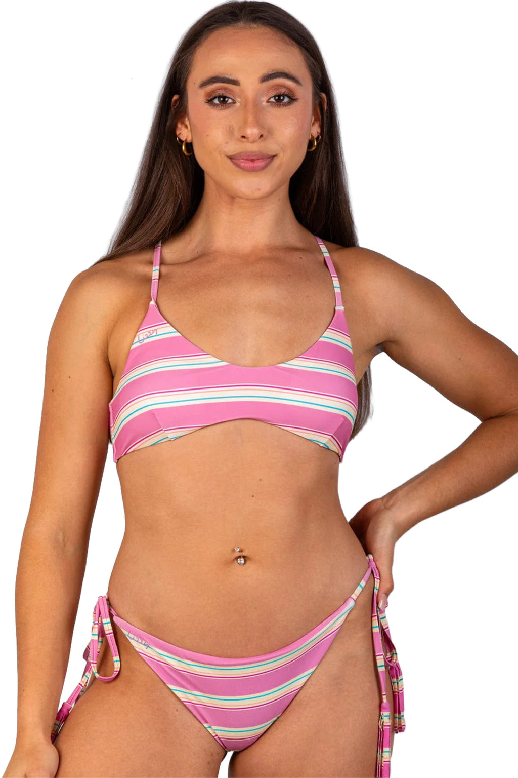 Lizzy -  Chapelle Ladies Bikini Top Candy Stripe