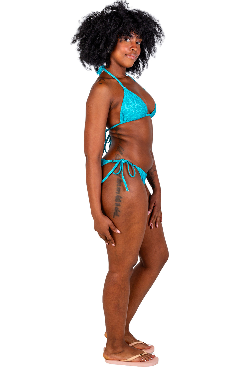 Lizzy - Cedrella Tie Bikini Bottom Aqua Swirl