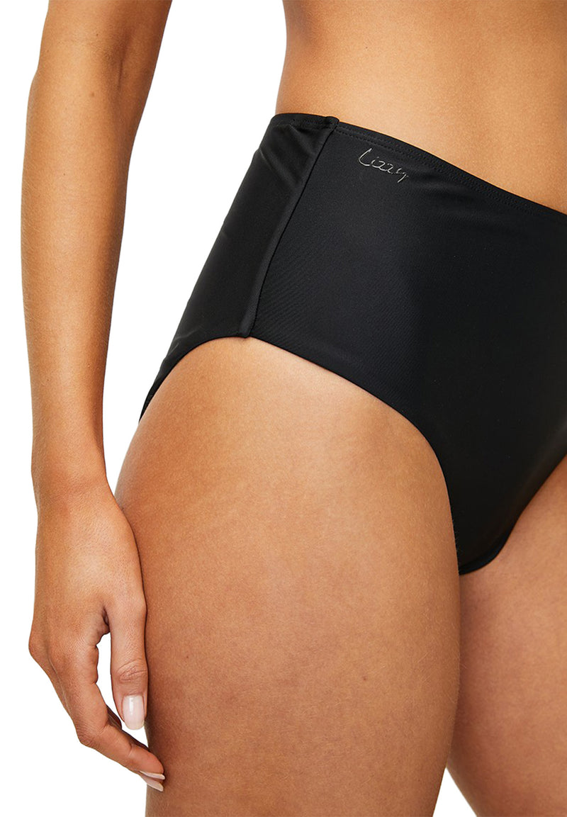 Lizzy -  Kristem Hipster Bikini Bottom Black