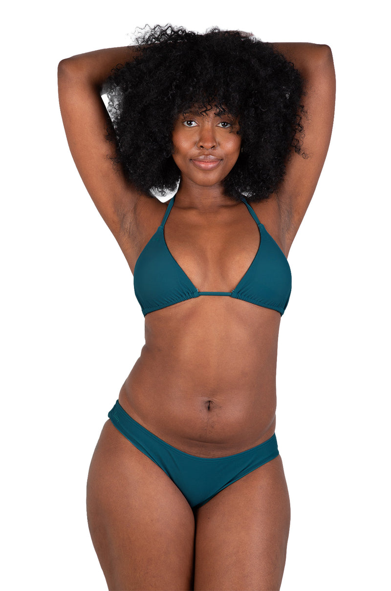 Lizzy -  Levine Triangle Bikini Top Teal