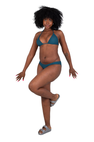 Lizzy -  Levine Triangle Bikini Top Teal