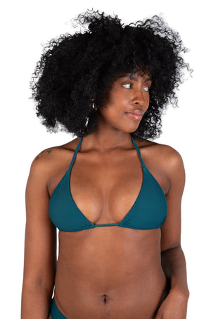 Lizzy -  Levine Triangle Bikini Top Teal