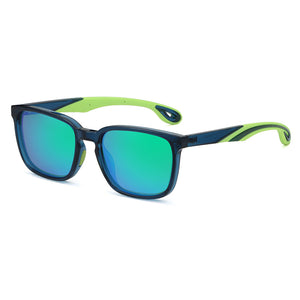 Lundun - Mens Revo Reflective Polarised Rectangular Glasses L9354