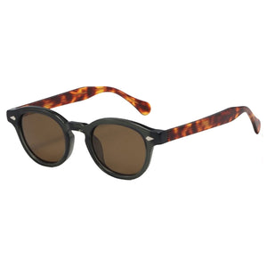 Lundun - Unisex Sunglasses Transparent Green Brown L9639