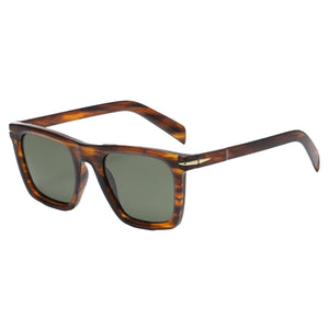 Lundun - Unisex Sunglasses Stripe Brown Green L9733