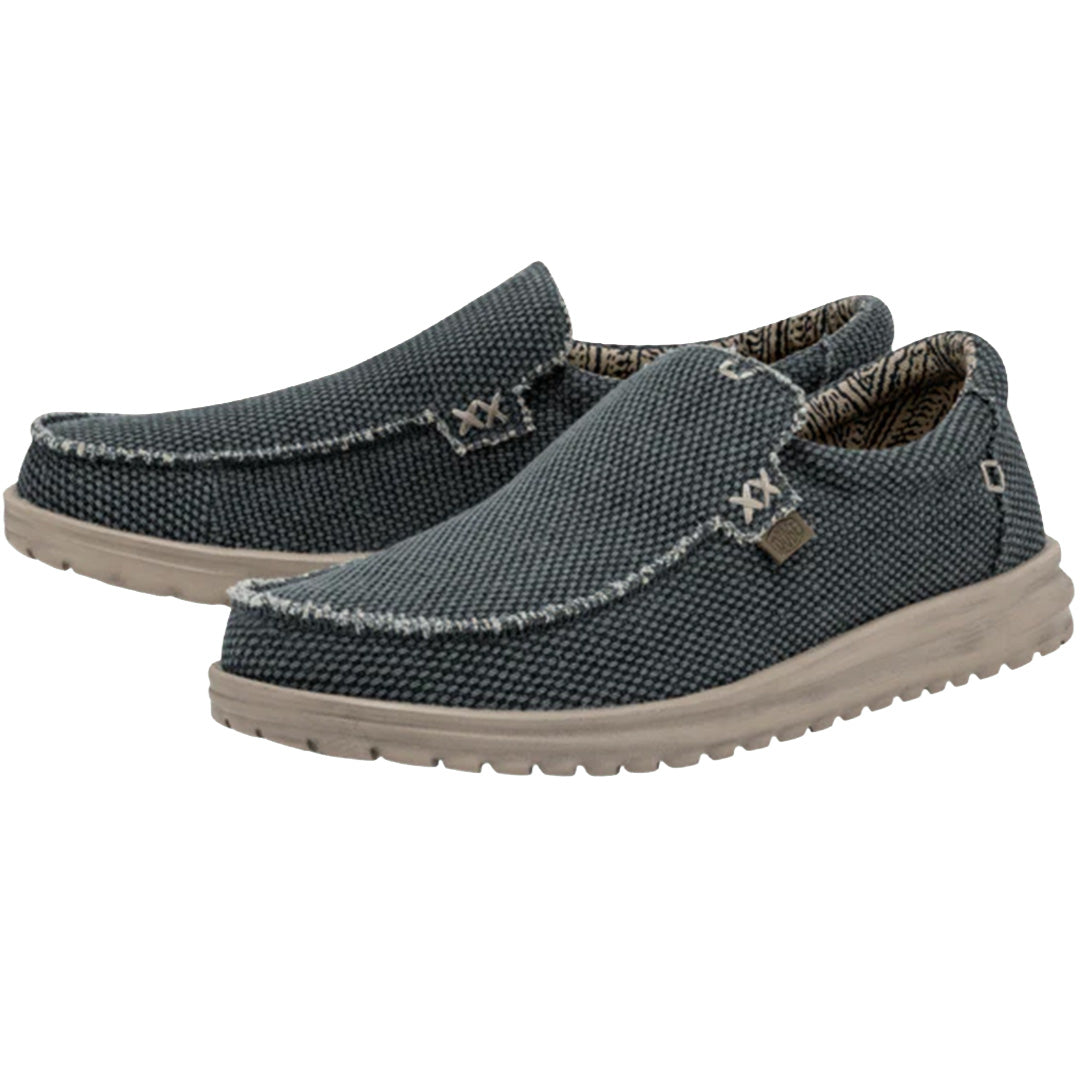 まい様②ミスティークdd Hey Dude Mikka Braided Mens Slip On Shoe Deep Blue - Krystal