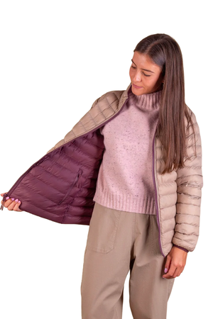 Lizzy - Molleigh Reversible Puffer Jacket Womens Taupe/Purple