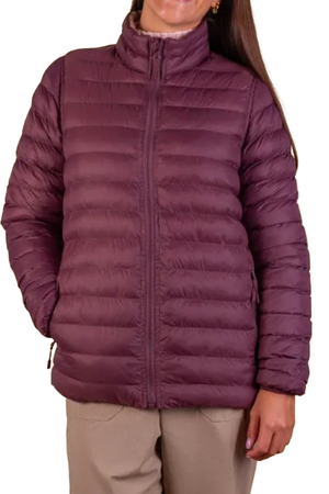 Lizzy - Molleigh Reversible Puffer Jacket Womens Taupe/Purple