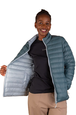 Lizzy - Molleigh Reversible Puffer Jacket Womens Blue/Green