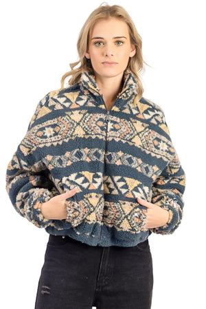 O'Neill - Cordin Jaquard Fleece Jacket Womens Slate