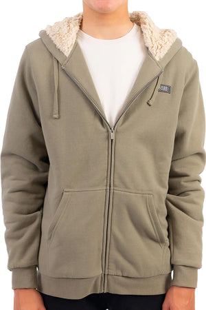 O'Neill - Fifty Two High Pile Lined Zip Jacket Mens Deep Lichen Green