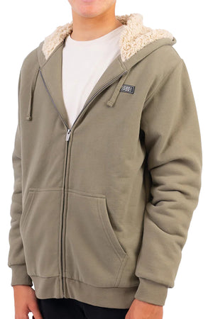O'Neill - Fifty Two High Pile Lined Zip Jacket Mens Deep Lichen Green