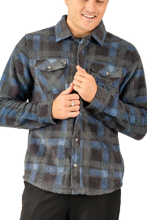 O'Neill - Glacier Plaid High Pile Superfleece Jacket Dark Slate