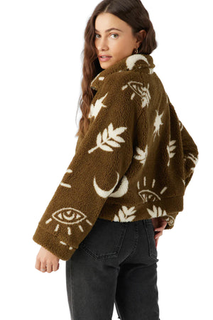 O'Neill - Rori High Pile Fleece Cropped Jacket Womens Miltary Olive