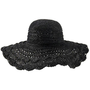 Ocean & Earth - Filly Floppy Cane Hat Womens Black