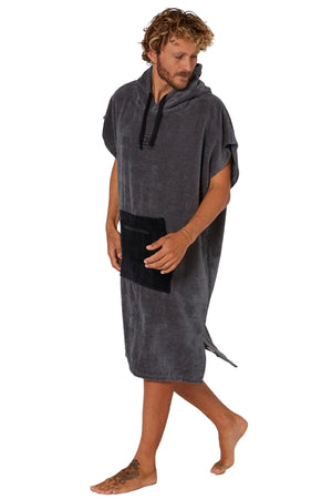 Ocean & Earth - Day Break Hooded Poncho Towel Charcoal Mens