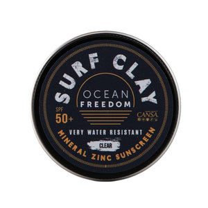Ocean Freedom - Surf Clay PF50+ Mineral Zinc Sunscreen Tin 50g Clear