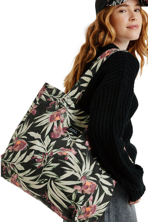 Roxy - Anti Bad Vibes 24L Womens Tote Bag Black Swept Floral