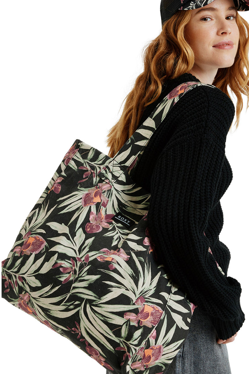 Roxy - Anti Bad Vibes 24L Womens Tote Bag Black Swept Floral