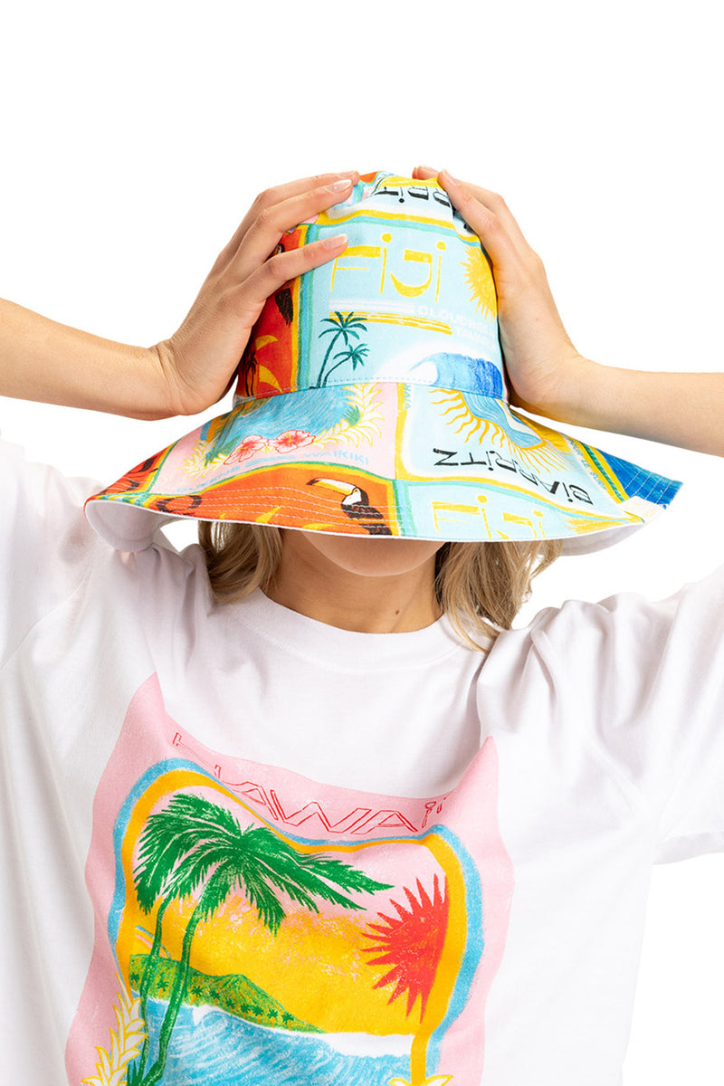 Roxy - Atlas Reversible Bucket Hat Womens Print Multi