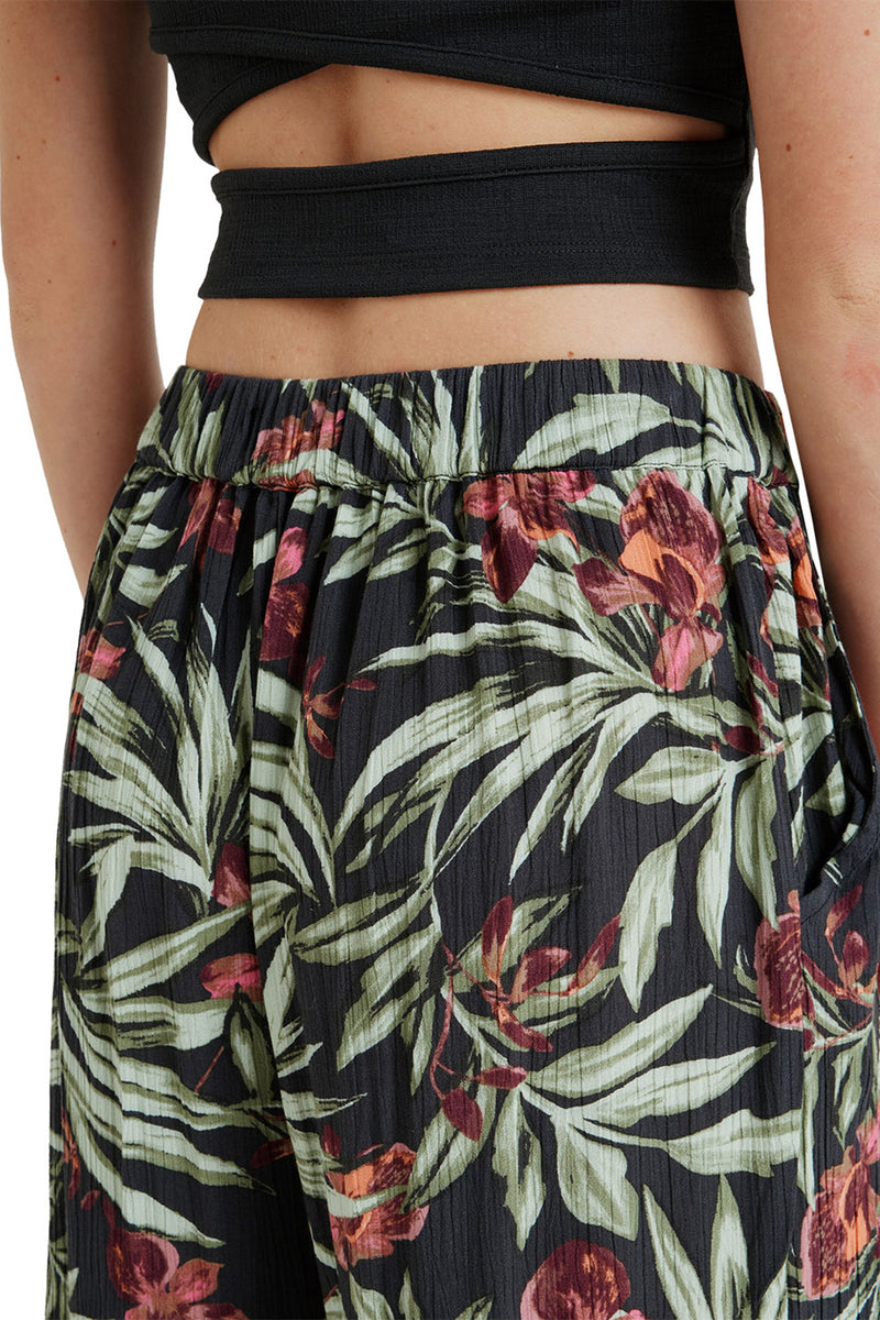 Roxy - Midnight Avenue Crinkle Womens Pants Phantom Wind Swept Floral Crin