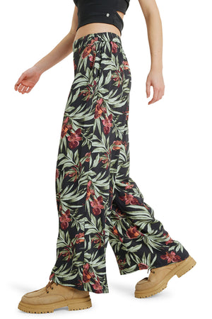 Roxy - Midnight Avenue Crinkle Womens Pants Phantom Wind Swept Floral Crin