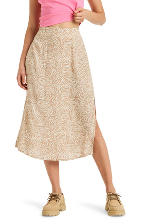 Roxy - Sense Of Secret Skirt Womens Parchment Animal Floral