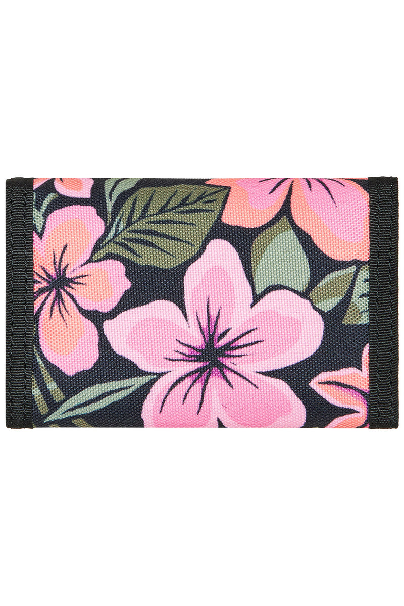 Roxy - Small Beach Ladies Wallet Anthracite Fearless Floral Black