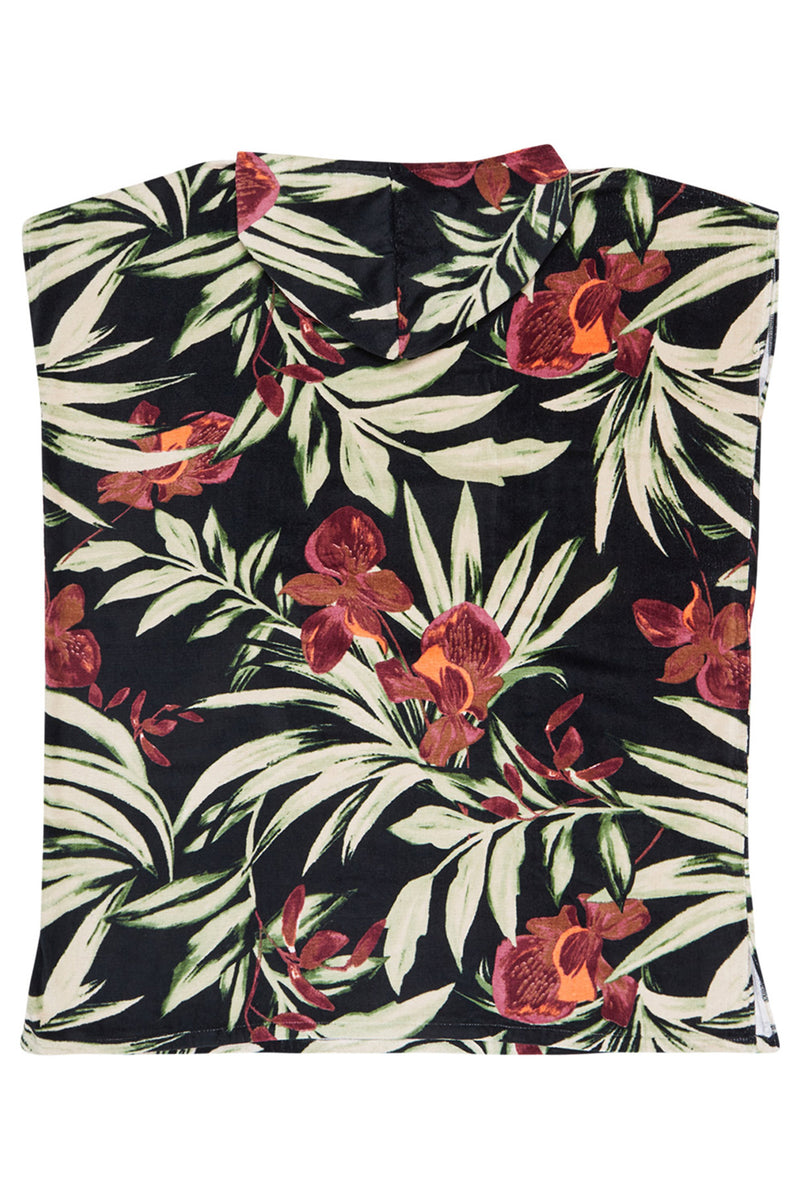 Roxy - Stay Magical Printed Poncho Towel Womens Anthracite Wind Swept Floral