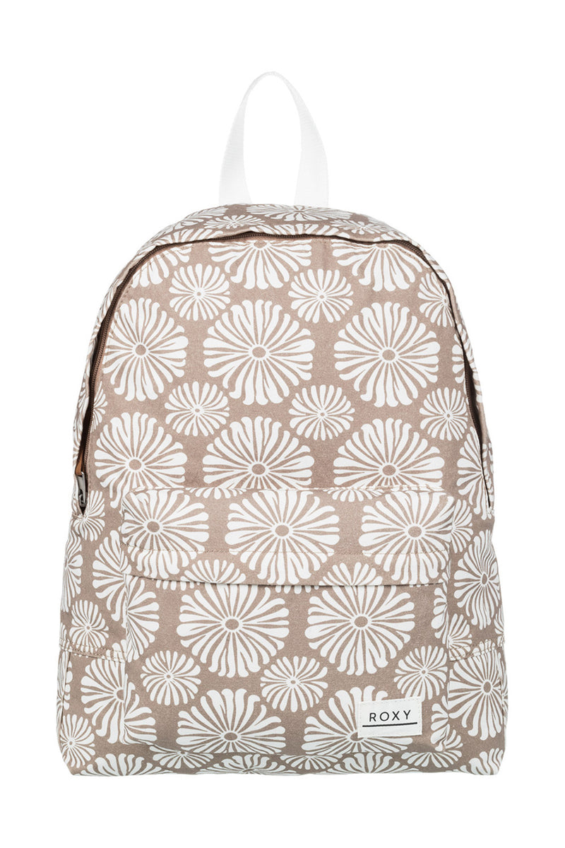 Roxy - Sugar Baby Canvas Portobella Girls Backpack Tropical Tile Brown