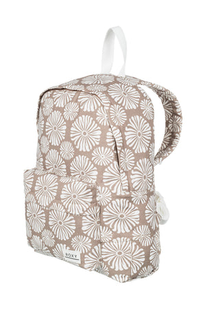 Roxy - Sugar Baby Canvas Portobella Girls Backpack Tropical Tile Brown