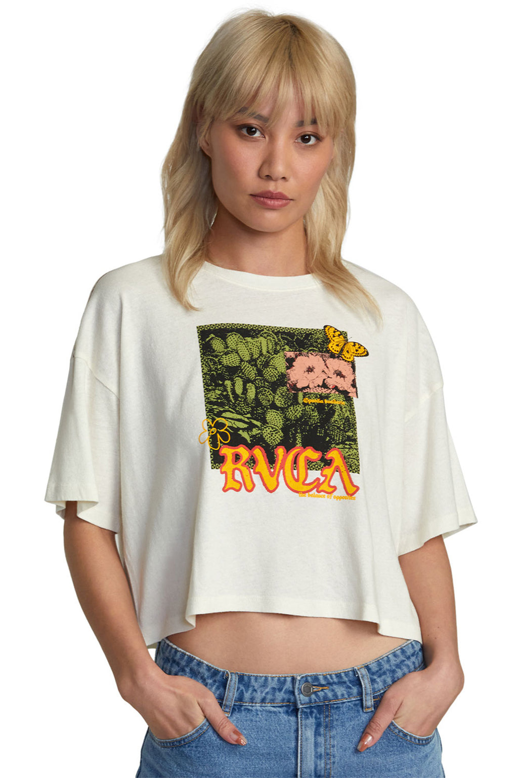 RVCA - Boyfriend Crop Tee Womens