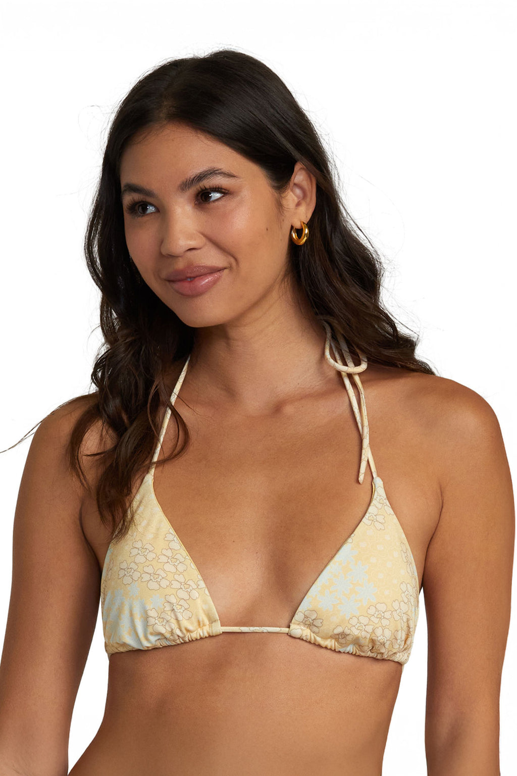 RVCA - Floral Collage Slide Tri Bikini Top