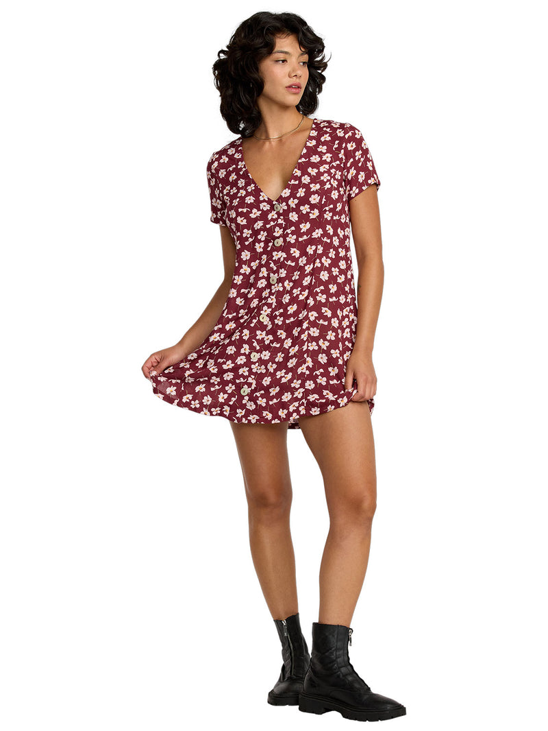 RVCA - Understated Mini Dress Womens Cranberry