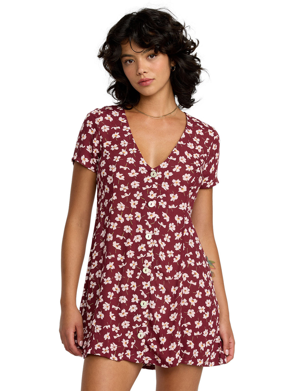 RVCA - Understated Mini Dress Womens Cranberry