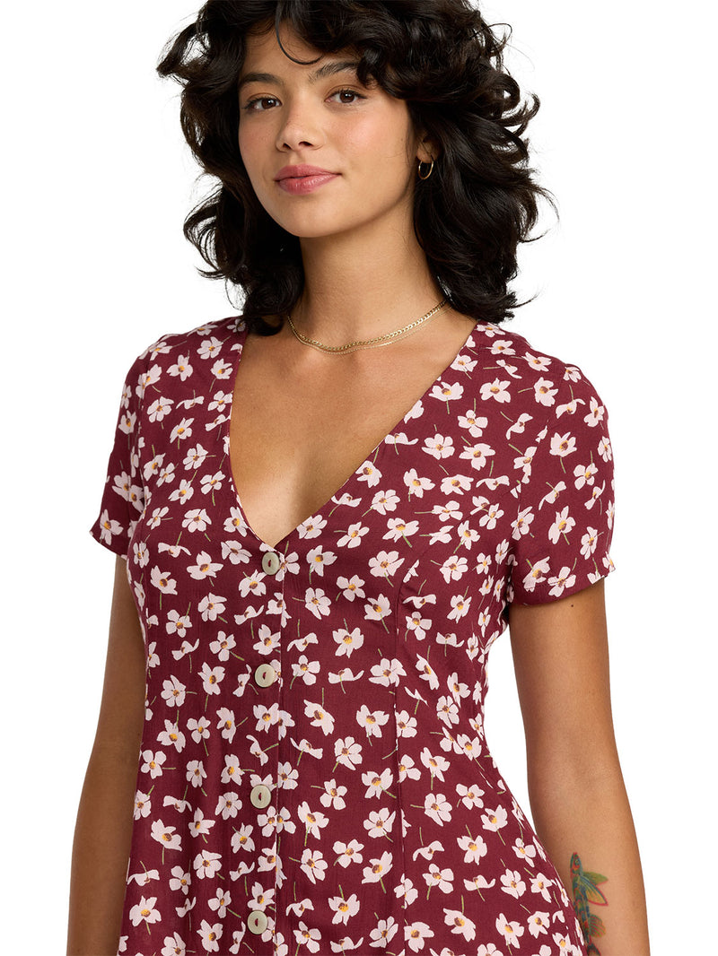 RVCA - Understated Mini Dress Womens Cranberry