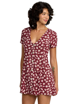 RVCA - Understated Mini Dress Womens Cranberry