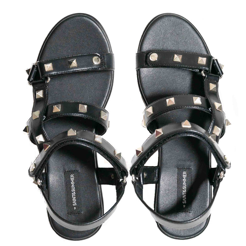 Saint & Summer - Luna Platform Studded Velcro Sandals