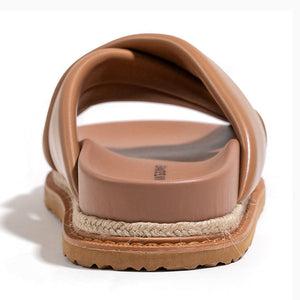 Saint & Summer - Venezia Padded Cross Over Mule Sandals Tan