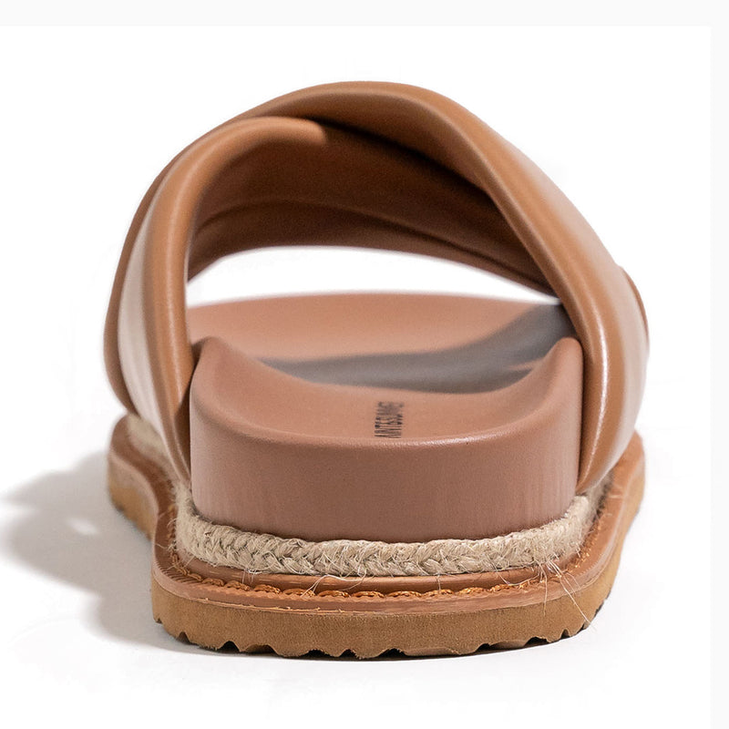 Saint & Summer - Venezia Padded Cross Over Mule Sandals Tan