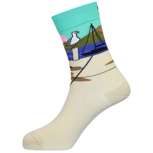 Sexy Socks - Hout Bay Seal Printed Bamboo Crew Socks Unisex