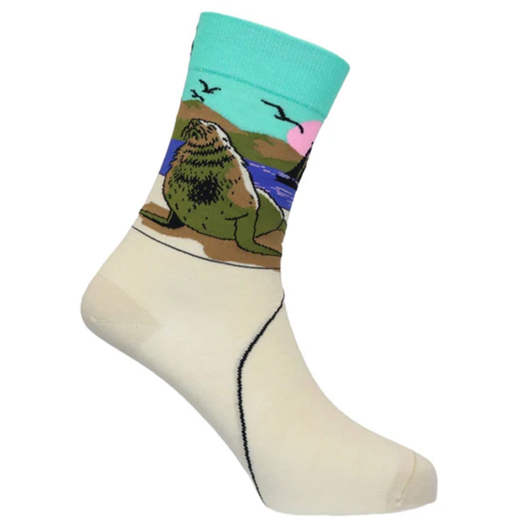 Sexy Socks - Hout Bay Seal Printed Bamboo Crew Socks Unisex